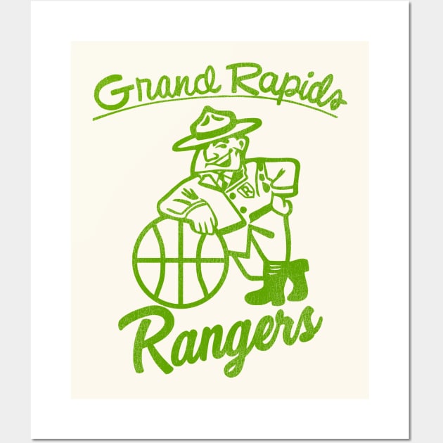 Defunct Grand Rapids Rangers Basketball Team Wall Art by Defunctland